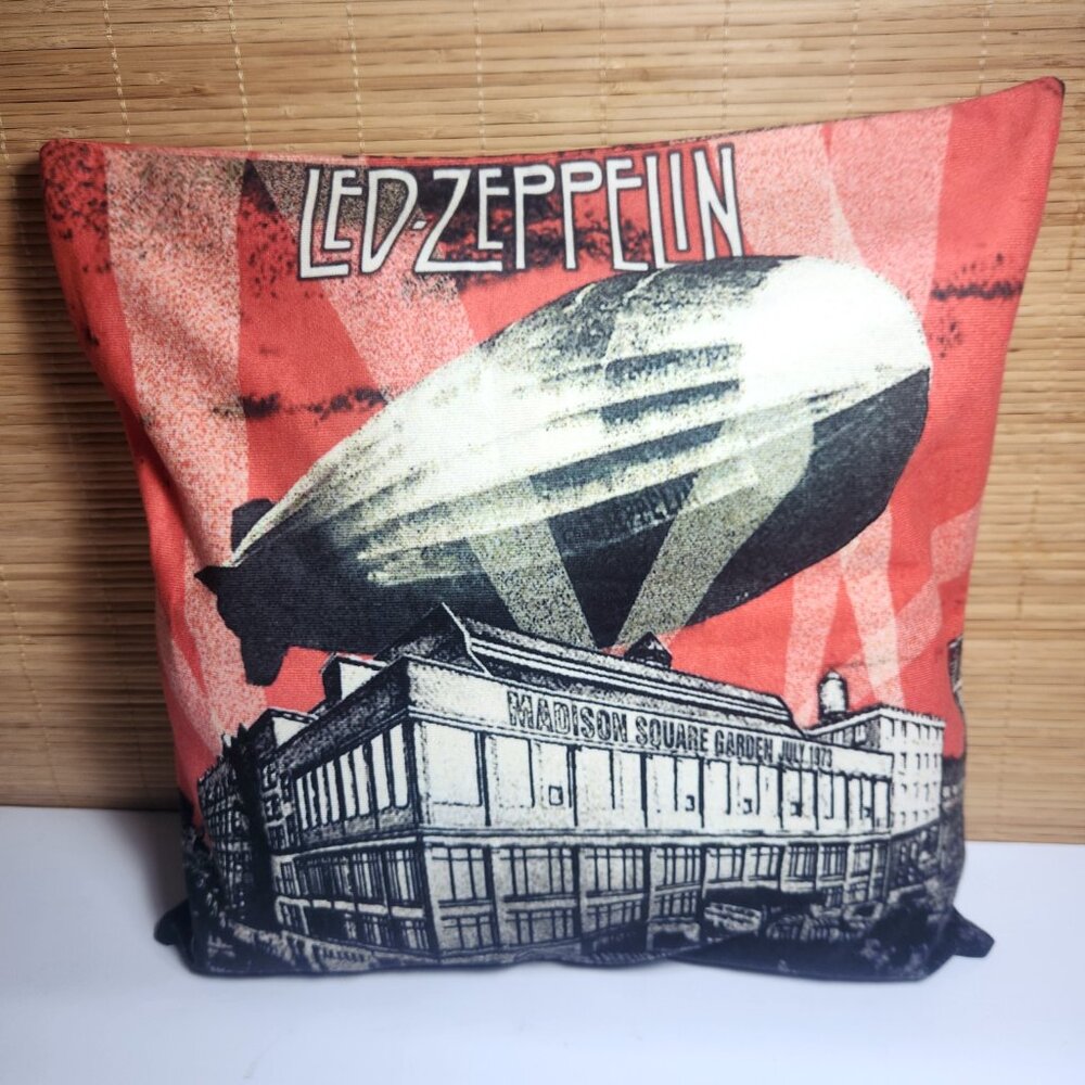 Led Zeppelin Mothership Cushion Pillow Cover Zipper Close Retro